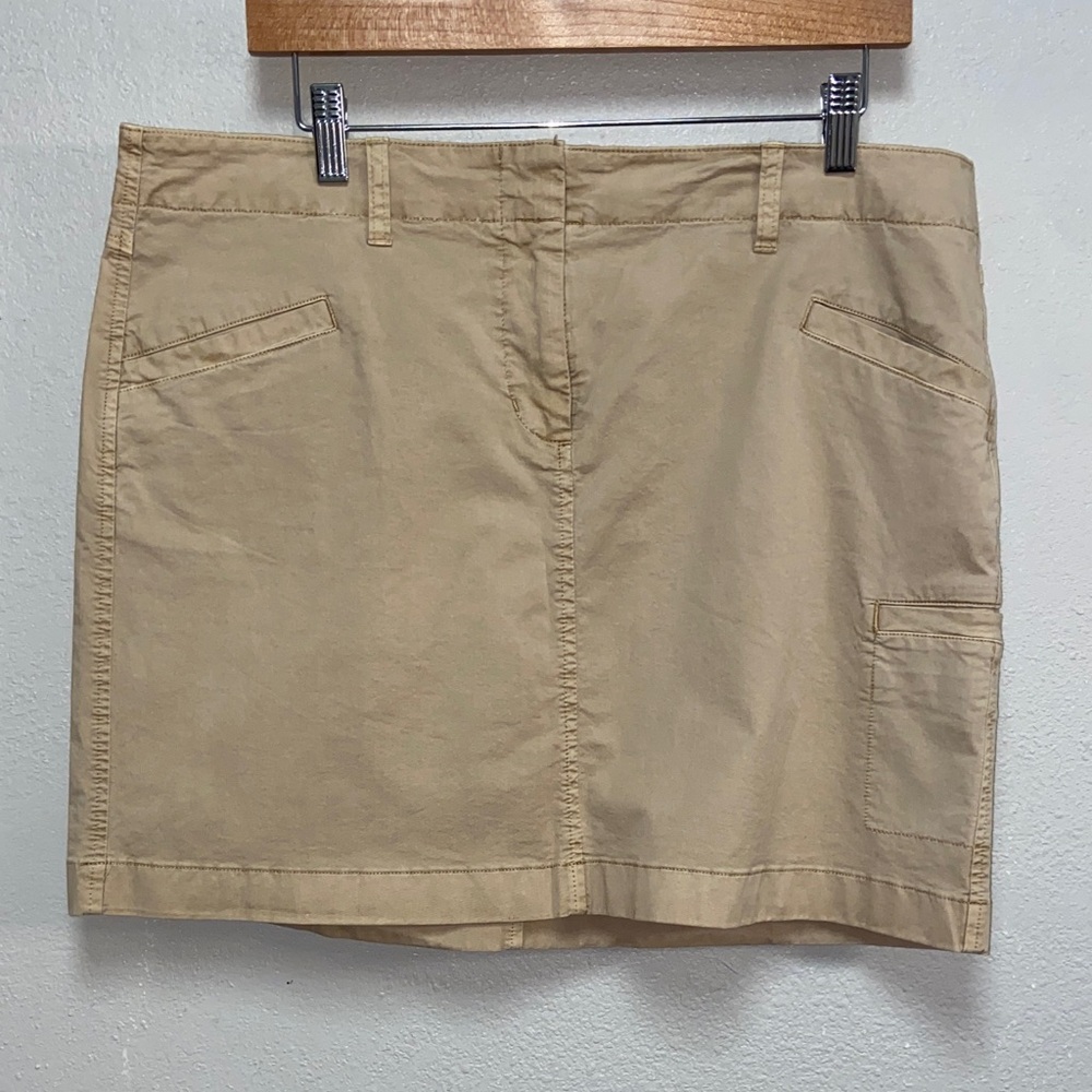 Vineyard Vines NWT Plus Size Tan Utility Cargo Casual Mini Skirt 3689